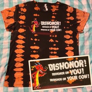 ♻️ Acid Washed Mulan Mushu Graphic Tee Sz XL